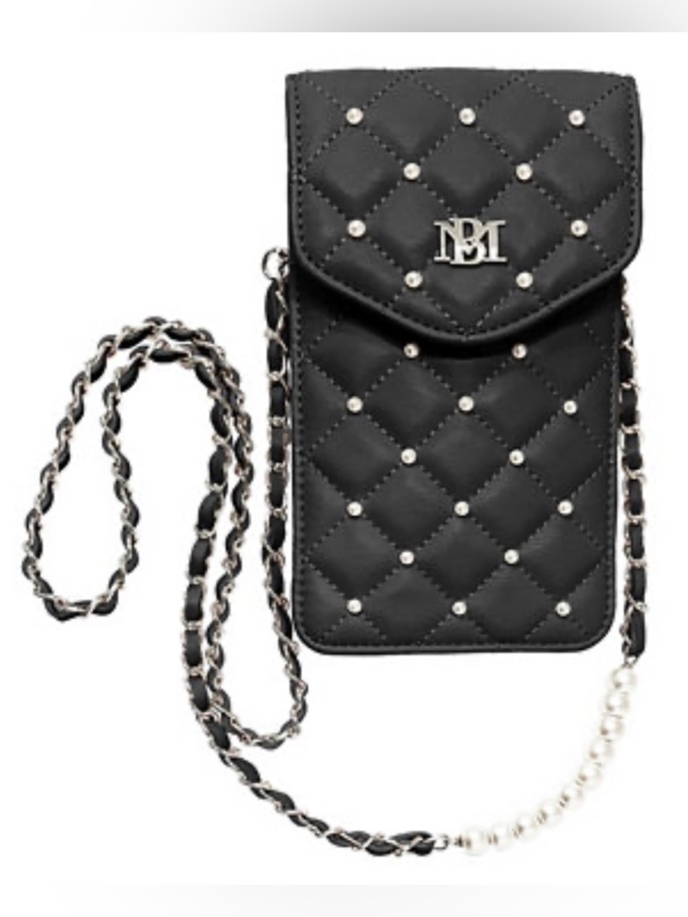 🖤 BADGLEY MISCHKA Quilted Crossbody Phone Pouch with Chain Strap